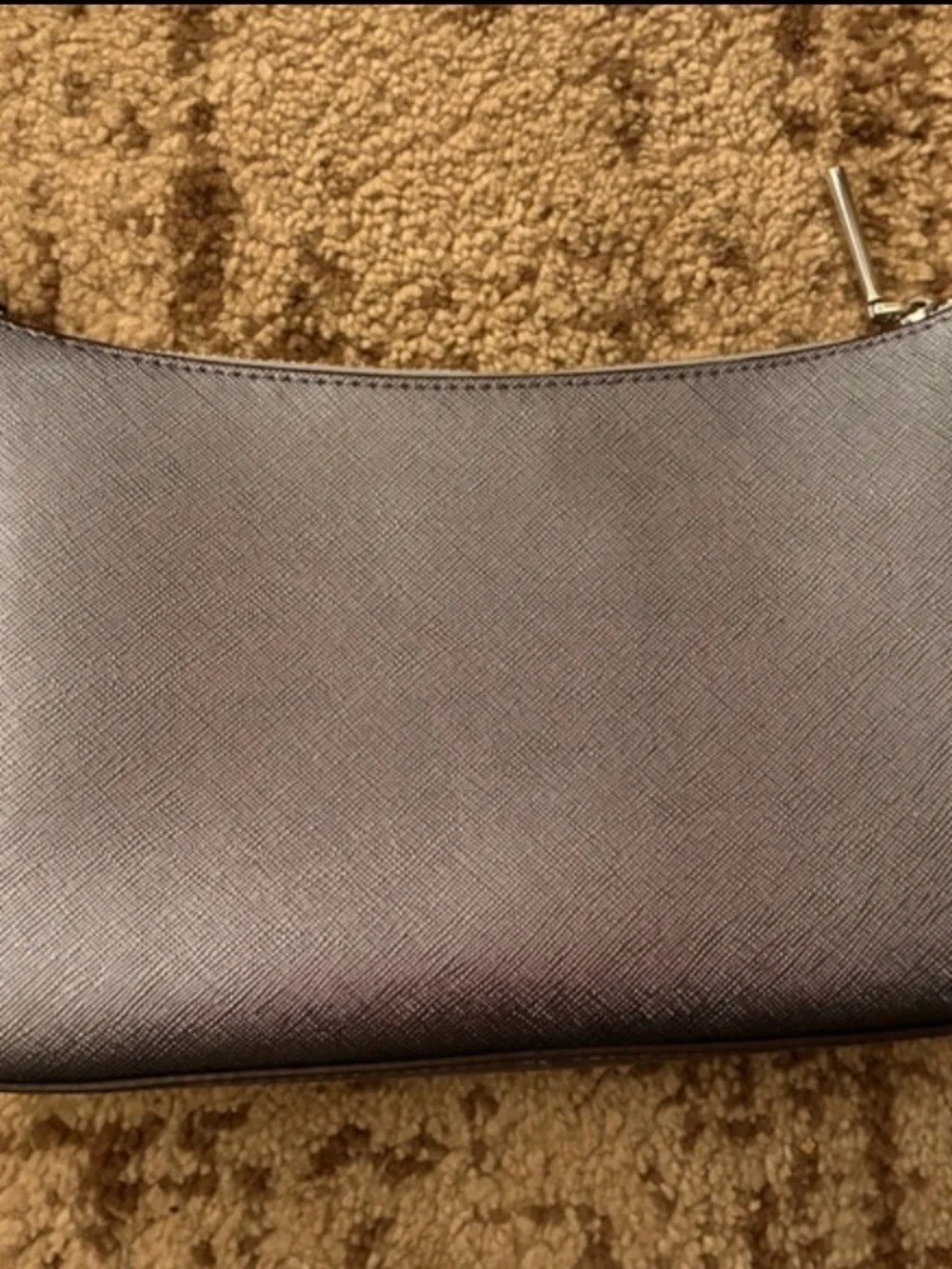 kate spade Metallic Silver Saffiano Crossbody
